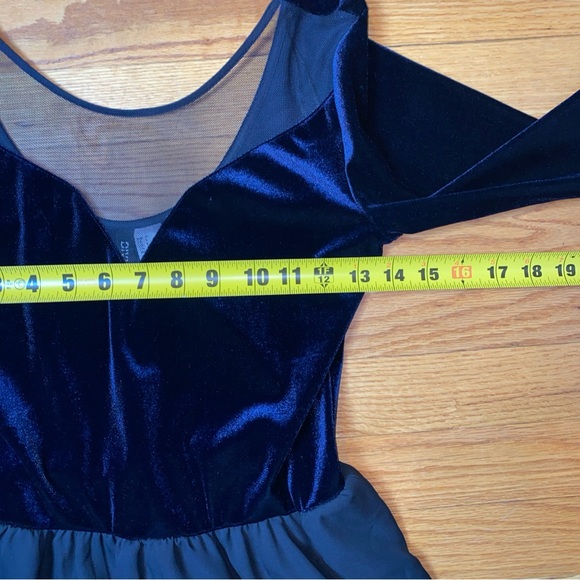 Women’s juniors‎ Divided brand short cocktail dress 3/4 sleeve blue black size 6 - Picture 5 of 14